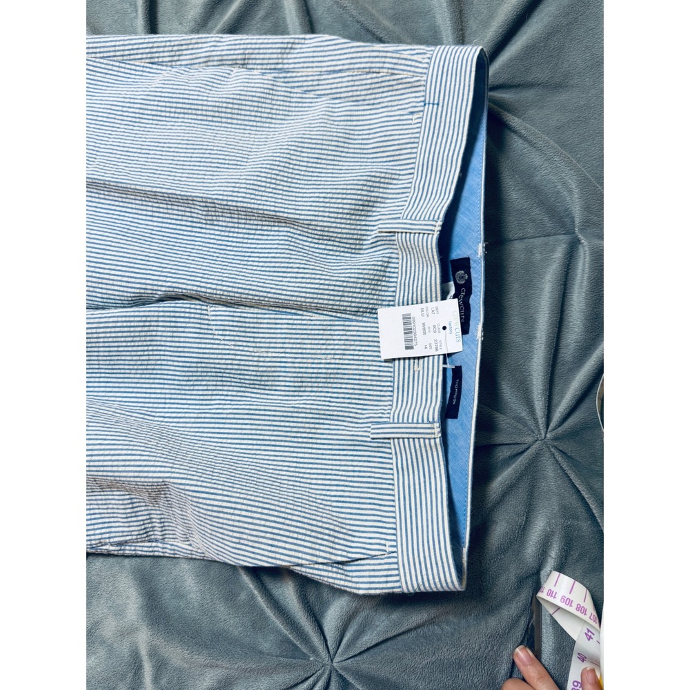 NWT Crewcuts Size 14‎ Boy Seersucker Trousers Light Blue White 30" Inseam - Picture 2 of 6